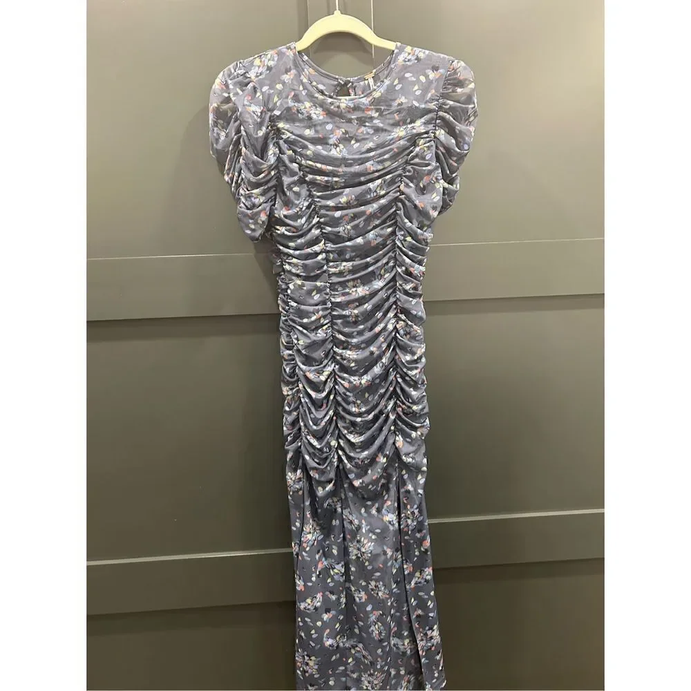 Free People Briella Midi blue size size xs